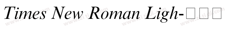 Times New Roman Ligh字体转换 Times New Roman Ligh字体转换